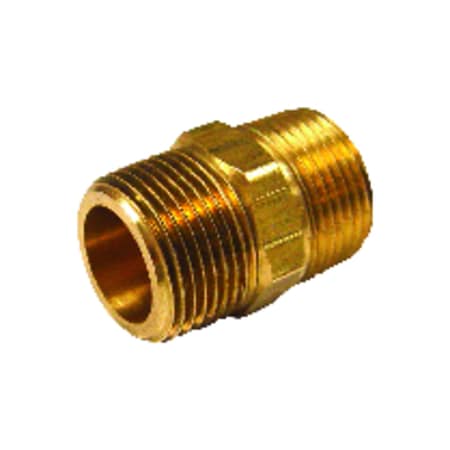 Jmf 3/8 in. MPT X 1/8 in. D MPT Brass Reducing Hex Nipple 4507281